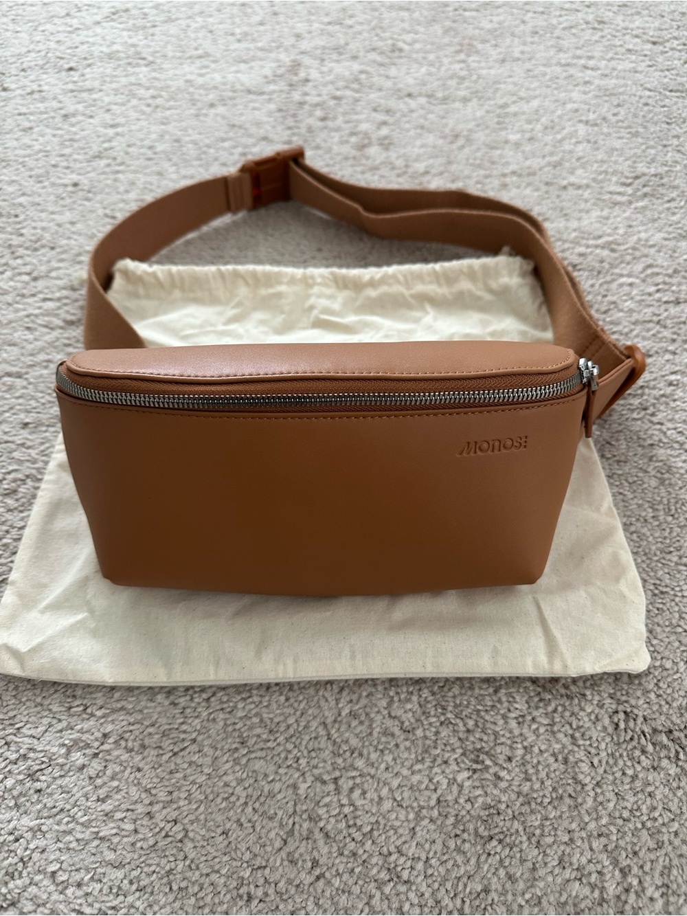 Monos Unisex Tan Leather Bag